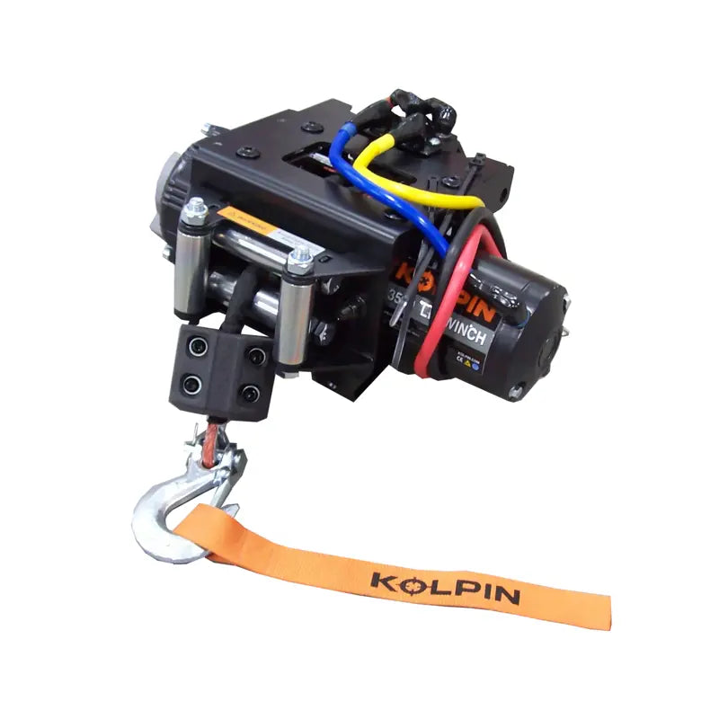 Kolpin Quick-Mount 3500 lb Synthetic Rope Winch for Polaris Sportsman