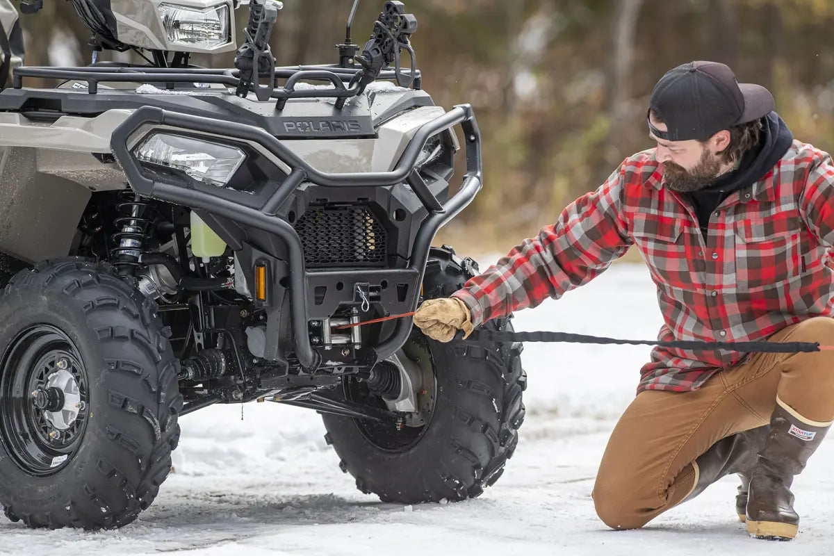 Kolpin Quick-Mount 3500 lb Synthetic Rope Winch for Polaris Sportsman